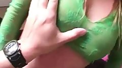 Denice rubbing her butt on pants Lap Dance