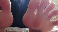 Feet fetish, dirty white panties