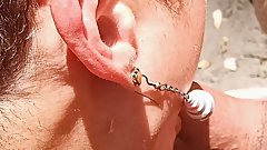 Blowjob at the naked beach