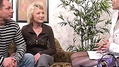 A dirty threesome with the granny whore