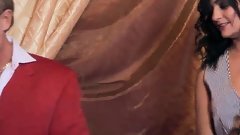 An even group sex between four sluts and four hard cocks