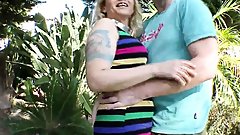 An exciting fuck with a blonde expert in cock!