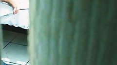 watching my sister in law masturbating and in a thong through the door