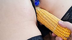 orgasm from double penetration with vegetable corn
