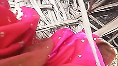 Outdoor fuck in sugarcane field to pink Saree lover