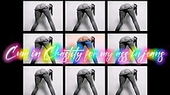 Cum in chastity for my ass in jeans