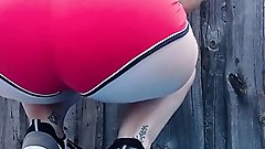 I go in for sports in red shorts