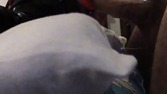 throated by a big cock with a lip open mouth gag