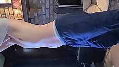 Just dancing around and stripping.