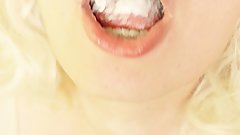 BRACES fetish - ASMR video of eating MUKBANG... food fetish