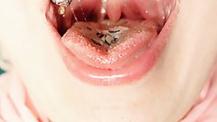 BRACES fetish - ASMR video of eating MUKBANG...