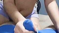 Big ass grinding lapdance, blowjob, handjob licking over underwear, cum in pants