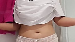 Erotic and sensual dance of curvy sexy secretary